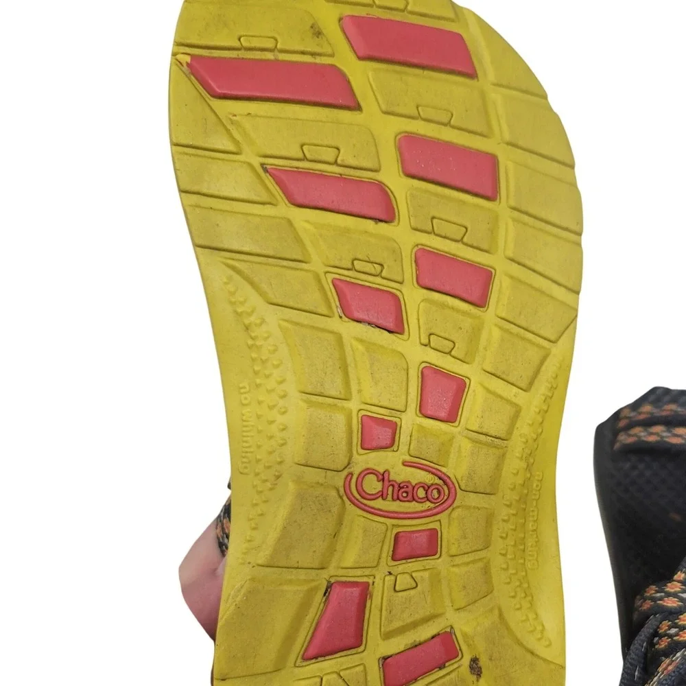 Chaco Kids Sandals Sport Adjustable Straps Orange Black Yellow‎ Size Unknown